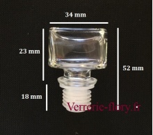 bouchon de verre carr
