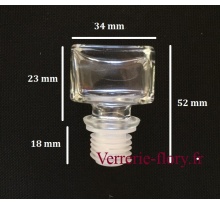 bouchon de verre carr