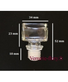 bouchon de verre carr