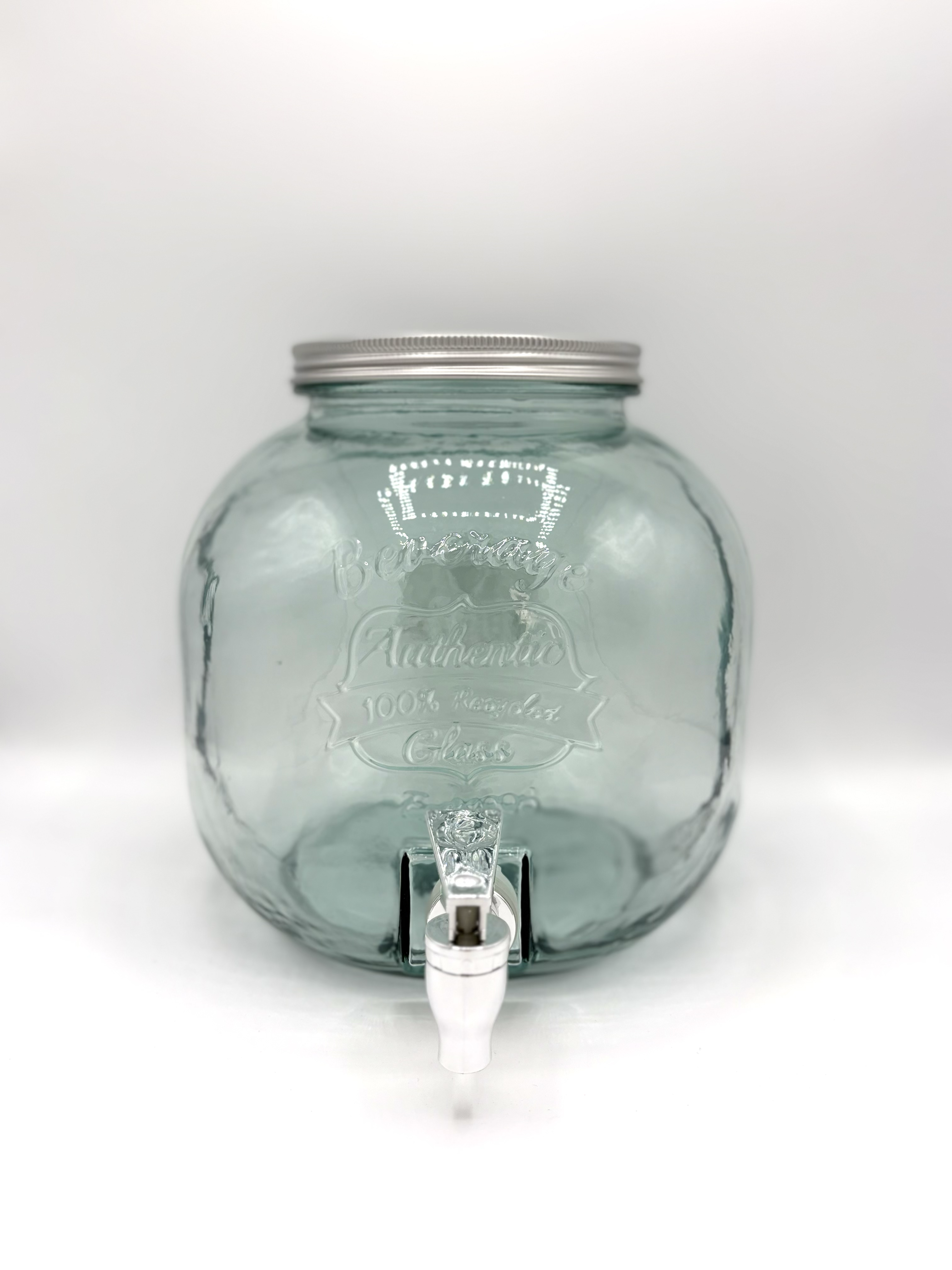 Distributeur de boisson en verre recyclé 6L avec robinet chromé style authentique distributeur-boisson-verre-recycle-6l-no1-2_jpg