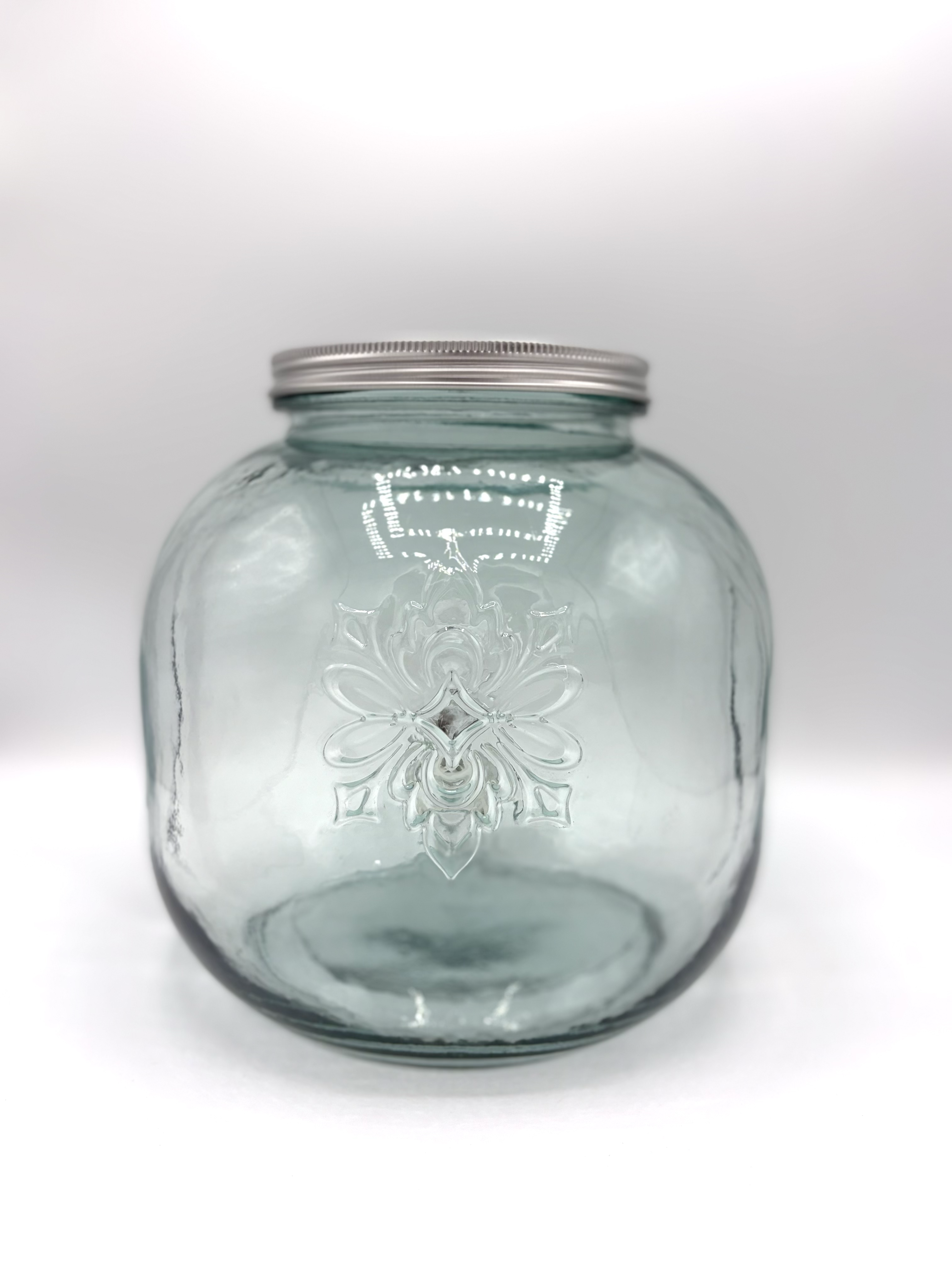 Distributeur de boisson en verre recyclé 6L avec robinet chromé style authentique distributeur-boisson-verre-recycle-6l-no1-3_jpg