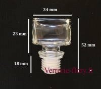 bouchon de verre carr